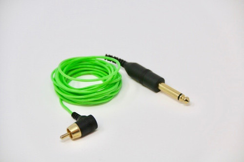 Electrum BUDGET Angled RCA Cord 12g Green/Gold 8'