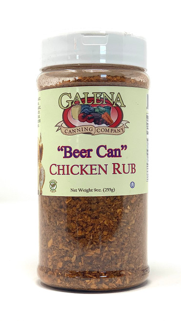 Beer Can Chicken Rub is a tasty, aromatic combination of spices, sea salt, demerara sugar, paprika, dehydrated onion and garlic, maltodextrin, citric acid, molasses powder and natural flavors. Rub on poultry and cook in the oven, slow cooker, poultry roaster, smoker, or on the grill