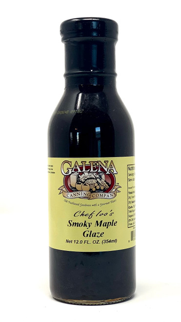 Smoky Maple Glaze - Natural smoke flavor, pure maple sugar and sweet onions make our Smokey Maple Glaze the perfect sauce for Salmon, Chicken, Pork, Venison and much more! Our favorite way to use the Smoky Maple Glaze is on spiral ham and wood plank salmon.