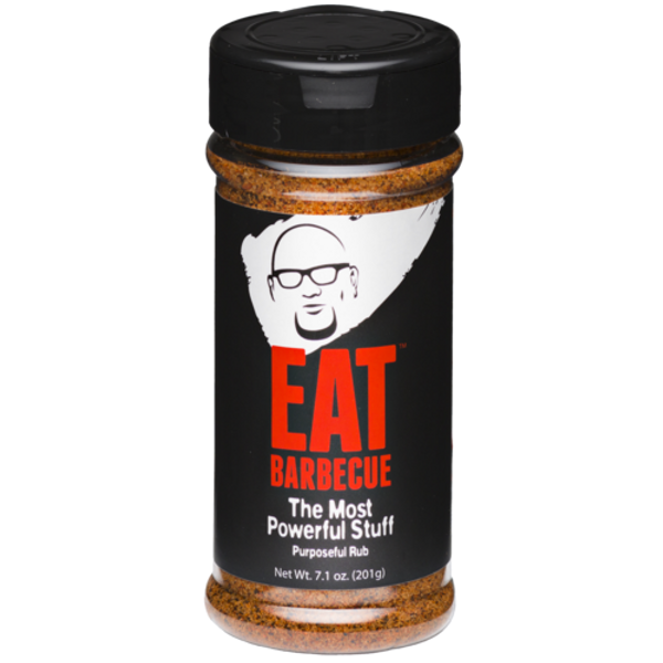 The Most Powerful Stuff BBQ rub offers a perfect blend of spices and sweet flavors with a kick of heat that together enhance the flavor of everything - beef, pork, chicken, french fries, popcorn, it really is an all around BBQ seasoning. The Most Powerful Stuff is a truly powerful all purpose rub, but its extra special on BBQ brisket or any other large cuts of red meat.