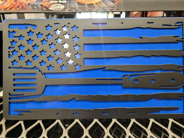 Blue Flag Window Insert  for Green Mountain Grills