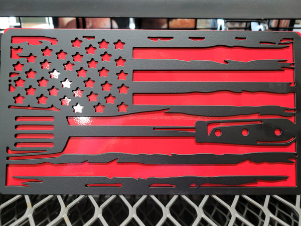 Red Flag Window Insert for Green Mountain Grills