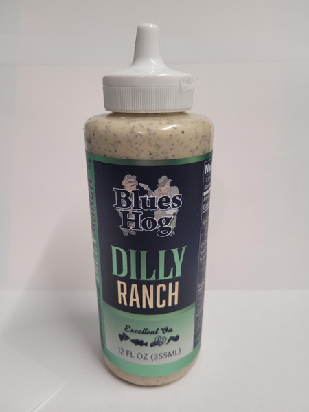 Blues Hog Dilly Ranch Sauce brings together the bold tang of ranch dressing and the herbaceous kick of dill for a creamy, crave-worthy twist on a classic. Whether you're loading up your taco shells, dunking crispy chicken fingers, or dressing up your favorite salad, this sauce delivers a zesty punch of flavor that elevates any meal. 

Made in the USA with all-natural ingredients and crafted without high fructose corn syrup, this ranch is a must-have for food lovers who want restaurant-quality taste at home. A new addition to the award-winning Blues Hog Choice of Champions lineup, Dilly Ranch Sauce brings competition-quality flavor to every table.