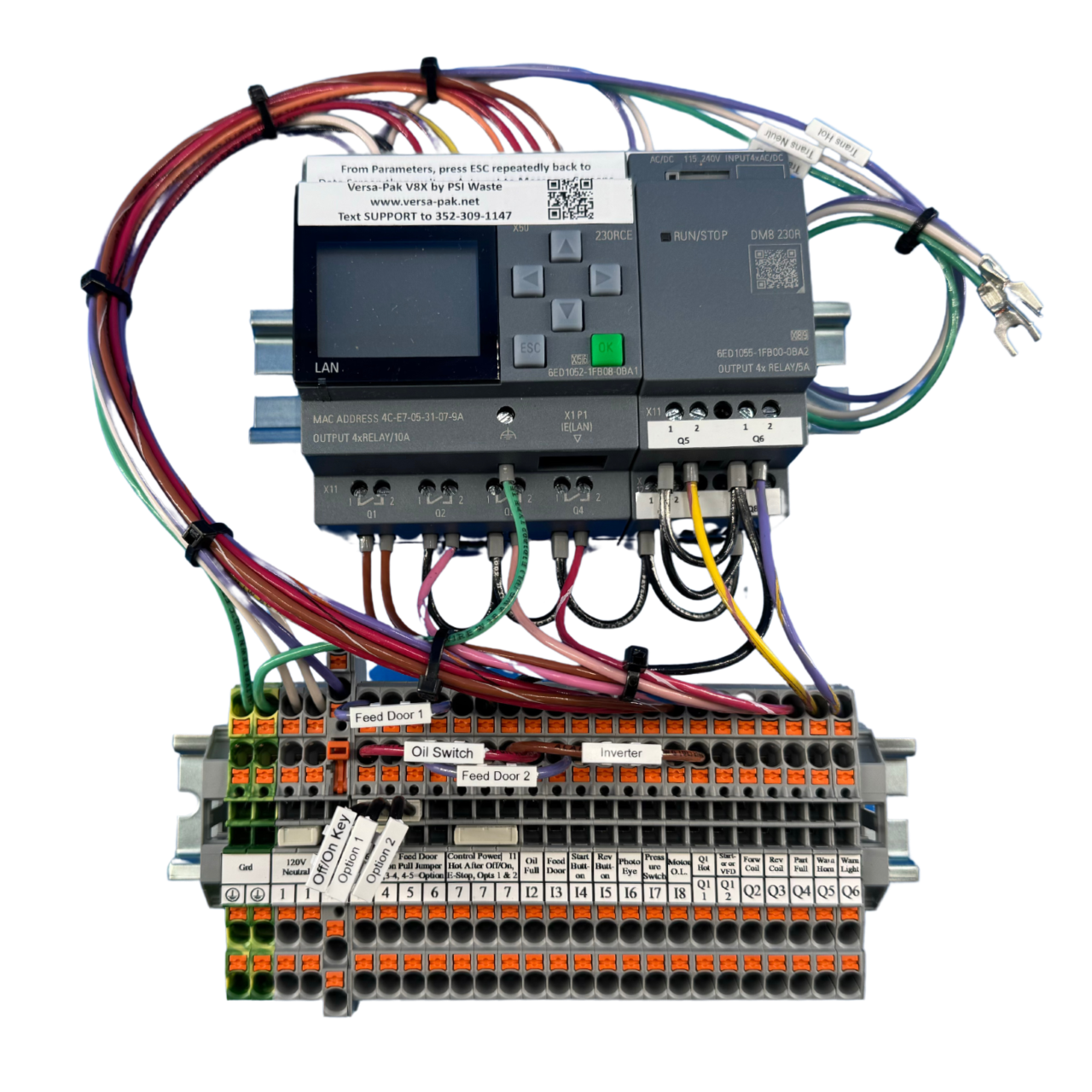 Versa-Pak Universal Trash Compactor Control System. PLC Retro Kit.
