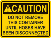 Decal Caution Disconnect Hoses WS912182