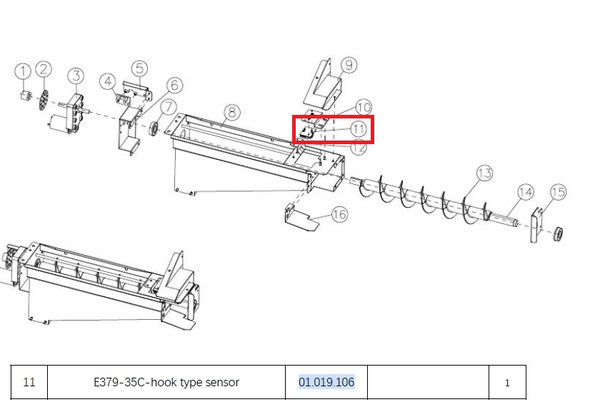 Cosmic Tower E379-35C-hook type sensor (01.019.106)