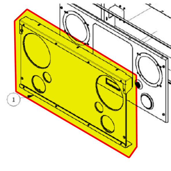 ASSYPARTS DISPLAY FRONT BEZEL for HYPERshoot (HSH-ASSY-011-R1)