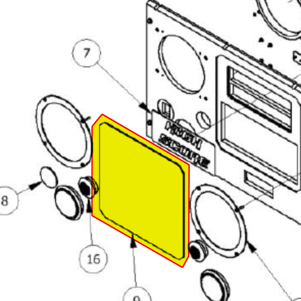 Acrylic Grey Display Panel for HYPERshoot (HSH-FP-005-R0)