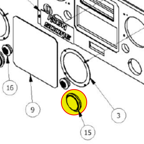 Dome Button Large Round Clear with LED M for HYPERshoot (EA0476)