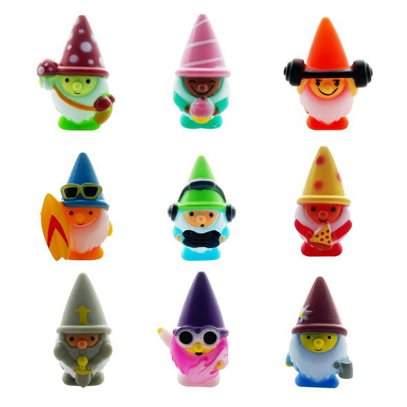 2" Rubber Gnomes Mix (Carton of 576pcs)