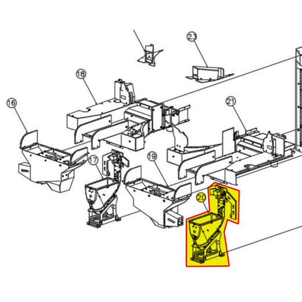 Count coin bucket module-R for Tornado (TORNADO-014 /01.012.141)