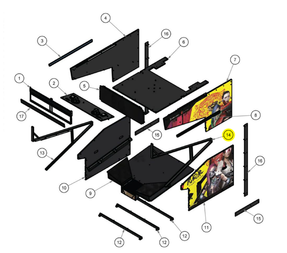 ASW- A Frame LH-coated for Cyberpunk (SG_FC-052-LH-R2)