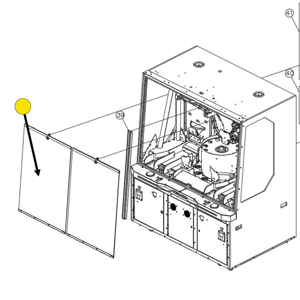 Front Glass Panel for Tornado (07.032.015/01.04.011)