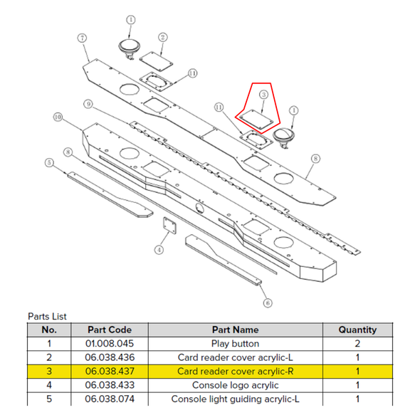 Tornado Right Console Acrylic-B