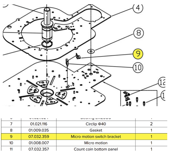 Micro Motion Switch Bracket