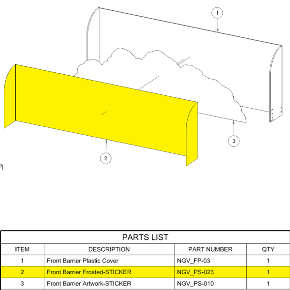 Front Barrier Frosted-STICKER