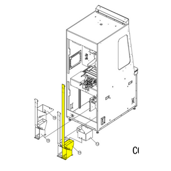 Token Motor ABCC hopper including escalator track (1490mm tall) (01.009.039)