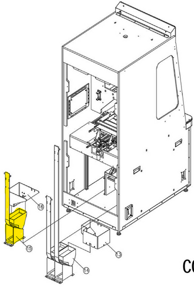 ABCC hopper including escalator track (700mm tall) (SKH15)