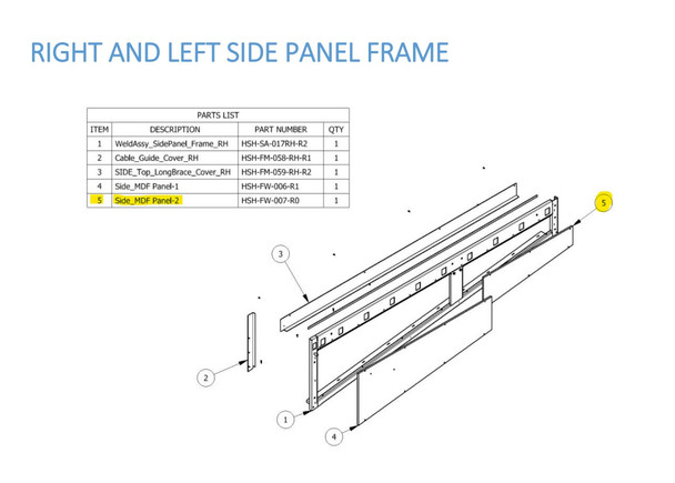 MDF Side Panel 2 (R/L) w Decal Hypershoot (HSH-FW-007-R1)