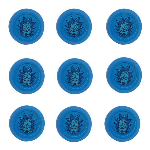 Rick & Morty blue chips with yellow circles (01.023.025)
