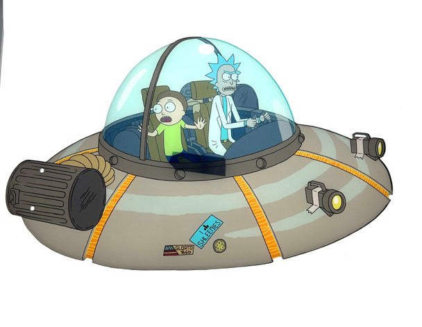 Rick & Morty spaceship header acrylic (06.016.158)