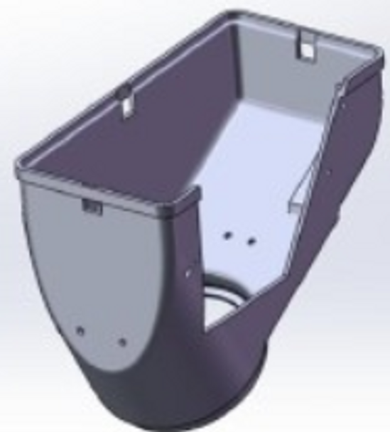 Plastic hopper cover for ABCC left hopper (01.010.190)