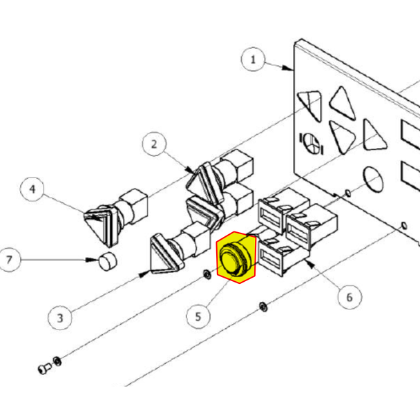 ROUND BUTTON WHITE + LED LIGHT COLOUR WH for HYPERshoot (EA0352)