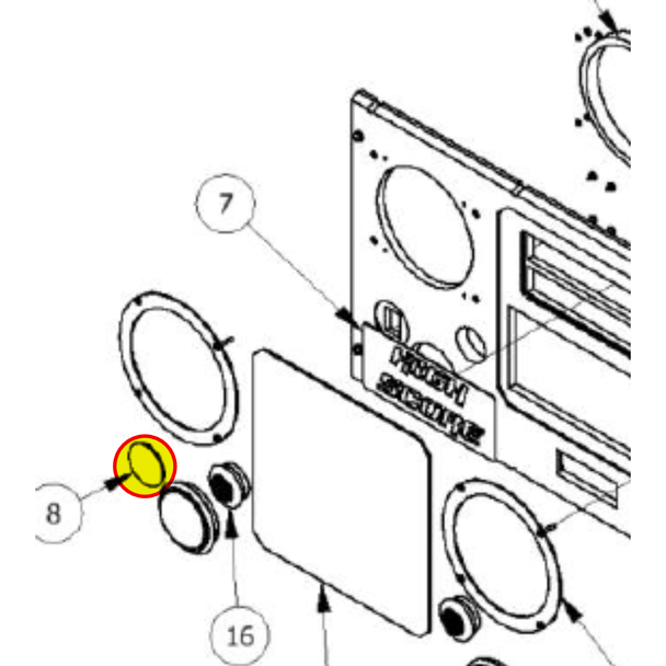 ACRYLIC GREY 1 DIGIT 1IN for HYPERshoot (HSH-FP-003-R0)