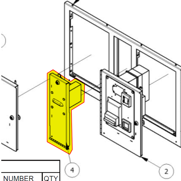 AssyPartsTicket Door for HYPERshoot (HSH-ASSY-009-R2)
