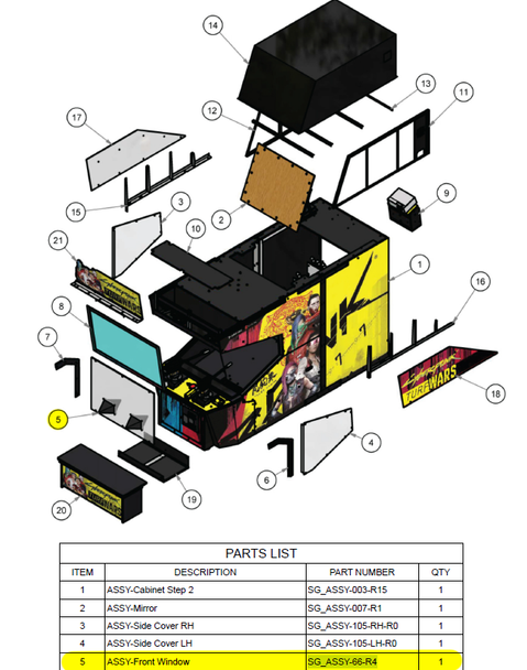 ASSY-Front window for Cyberpunk 2077: Turf Wars (SG_ASSY-66-R4)