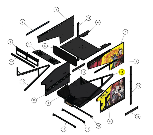ASW- A Frame LH-coated for Cyberpunk (SG_FC-052-LH-R2)