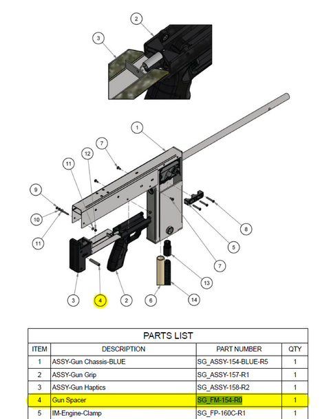Gun Spacer for Cyberpunk 2077: Turf Wars (SG_FM-154-R0)