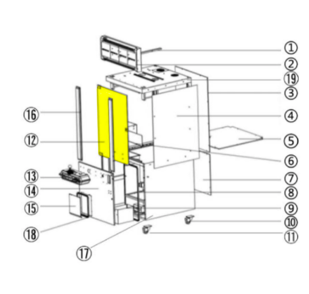 Front Glass Door without lock for Wonder Claw 31”