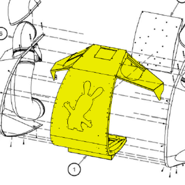 ASW-Sled Main Frame-Coated for Rabbids (RHD_FC-25A-R0)