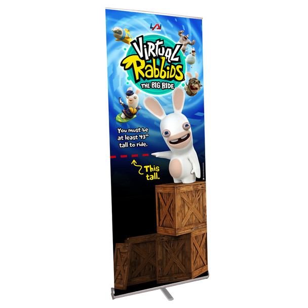Pull Up Banner for Virtual Rabbids with Height Requirements