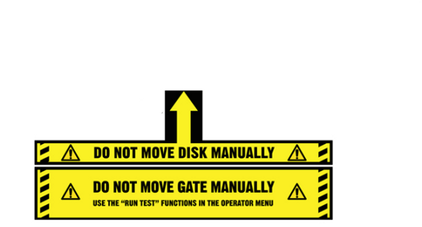 Ball Gate and Disk Warning Label Decal for Lets Bounce (AT4487)