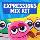 Expressions Mix Kit Plush 6" (100pcs)