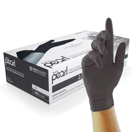 Black Pearl Nitrile gloves  PK100