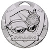 50mm Embossed Swimming Medal Award in Silver with FREE Engraving