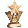 Multisport and activity gold star trophy available in 3 sizes and with FREE engraving.