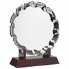 Silver Plated Salver Tray in 3 sizes. FREE engraving and wooden stand is INCLUDED in price.