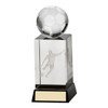 Stylish crystal glass 3D football trophy at 1stPlace4Trophies