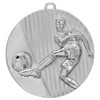 50mm Silver Embossed Football Medal