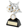 White & Gold Football Resin Star Award