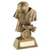 Bronze resin football shirt, boot & ball award