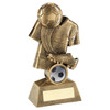 Bronze resin football shirt, boot & ball award with football insert