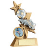 Football Silver & Gold Resin Star Award with Custom Logo