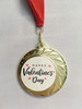 Valentine's Gift Personalised Large Gold Medal on Red Ribbon 