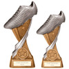 Football Boot Silver & Gold Screamer Award in 2 Sizes