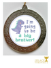 Big Brother Dinosaur Medal - Family Announcements, New Baby Celebrations, Gift Ideas
High quality thick medal - Height 70mm 
Available in gold, silver or bronze. 